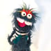 Blue shaggy Fuzz-Pro, professional Monster Hand Puppet
