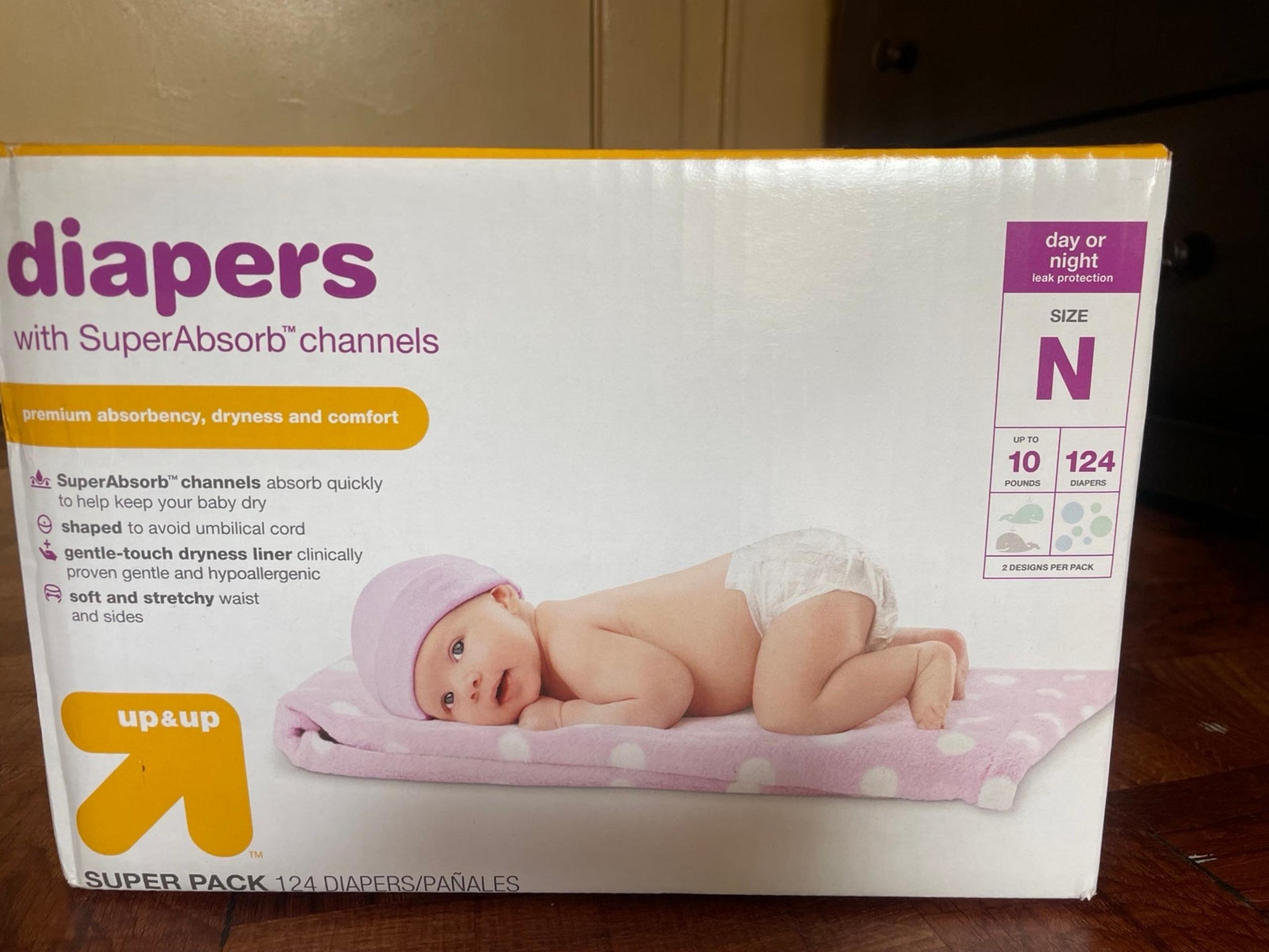 Diapers Up&Up Newborn- 124ct