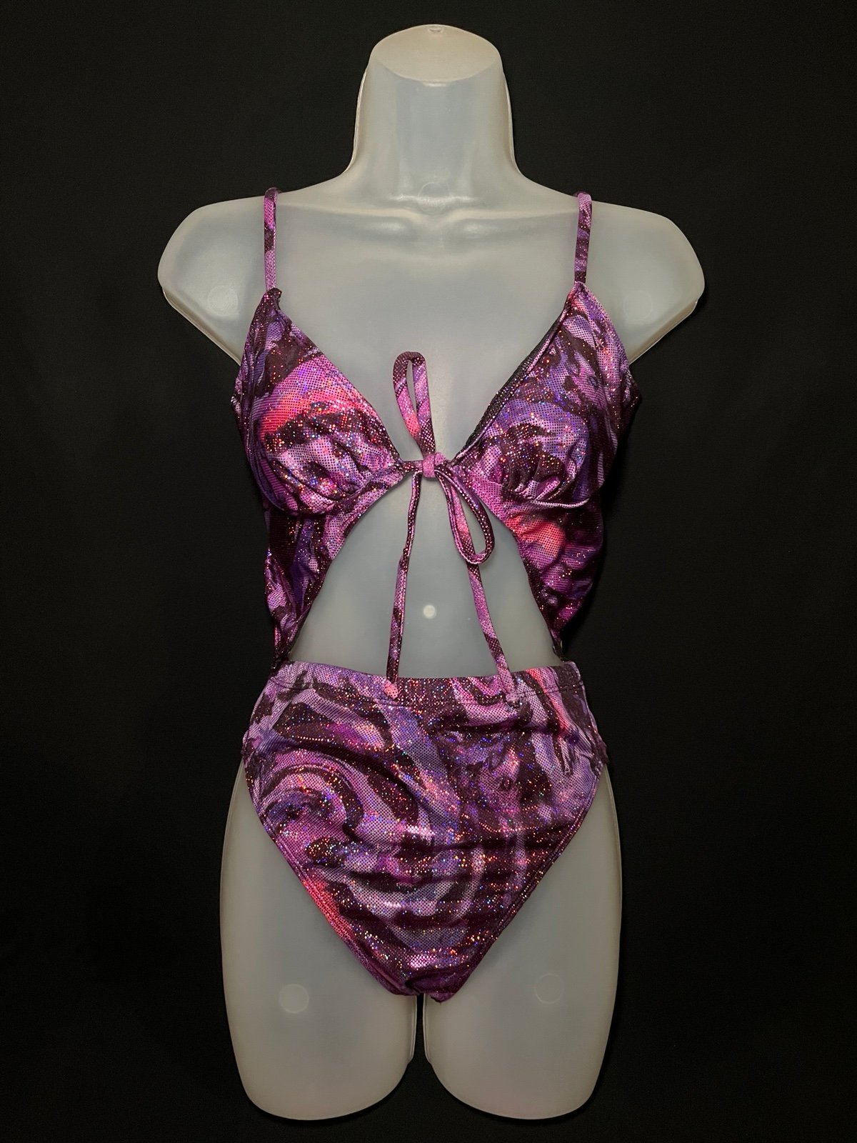 Tasteful girl purple swirl set
