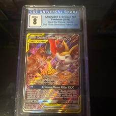 Pokemon charizard & braixen graded 8