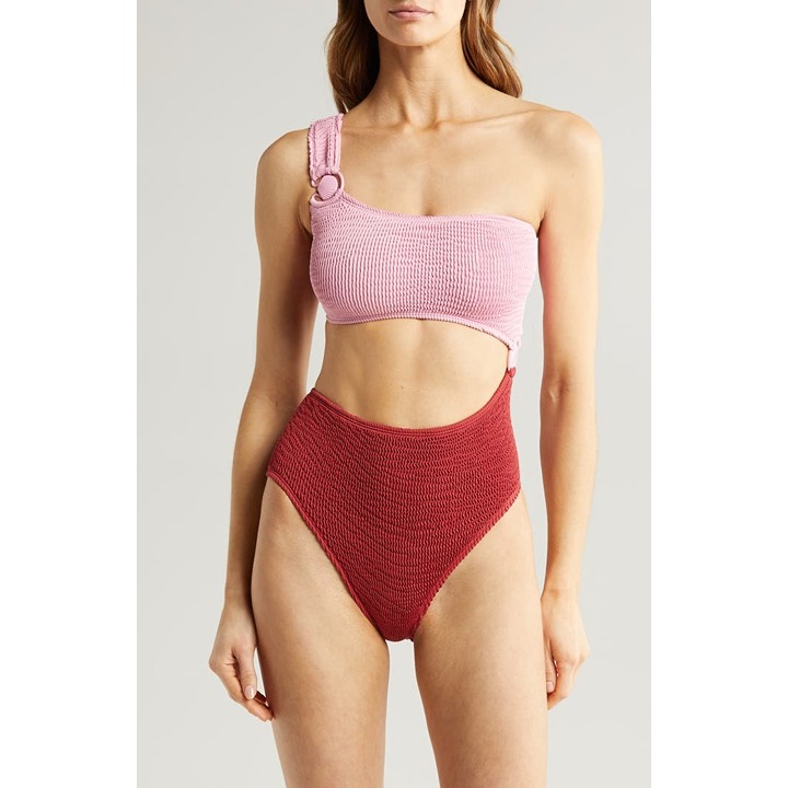 NEW CLEONIE Cutout One-Shoulder One-Piece Swimsuit SIZE OS