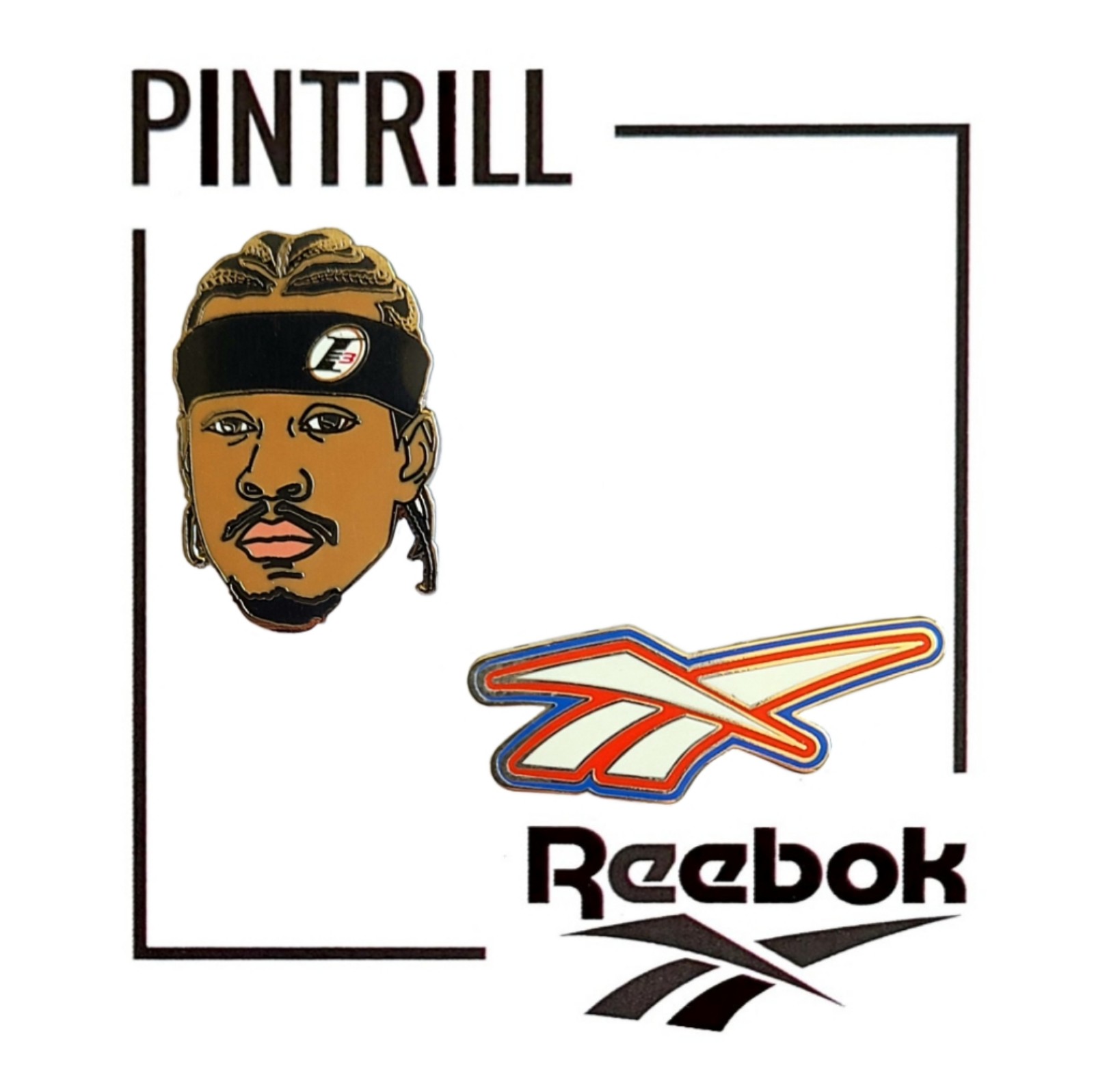 ⚡RARE⚡ PINTRILL x ALLEN IVERSON PIN SET OF 2 PINS *BRAND NEW*