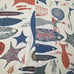 TOMMY BAHAMA 100% Silk Hawaiian Camp Shirt Men Sz L Beige Fish Starfish Tropical