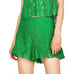 ZARA Woman High Waisted Lace Kelly Green Shorts Ruffles