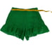 ZARA Woman High Waisted Lace Kelly Green Shorts Ruffles