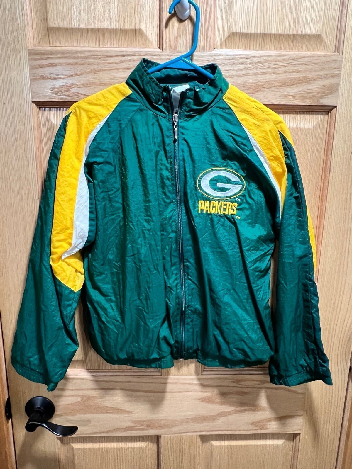 Vintage Boys Kids Large 14-16 Green Bay Packers Touchdown Club Jacket NFL