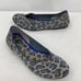 Rothy’s The Flat Shoes In Spotted Grey Animal Print Slip On Knit Casual Size 7