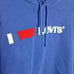 Levi's Cropped Hoodie Sweatshirt Womens XL Pullover Drawstring Blue Logo Top