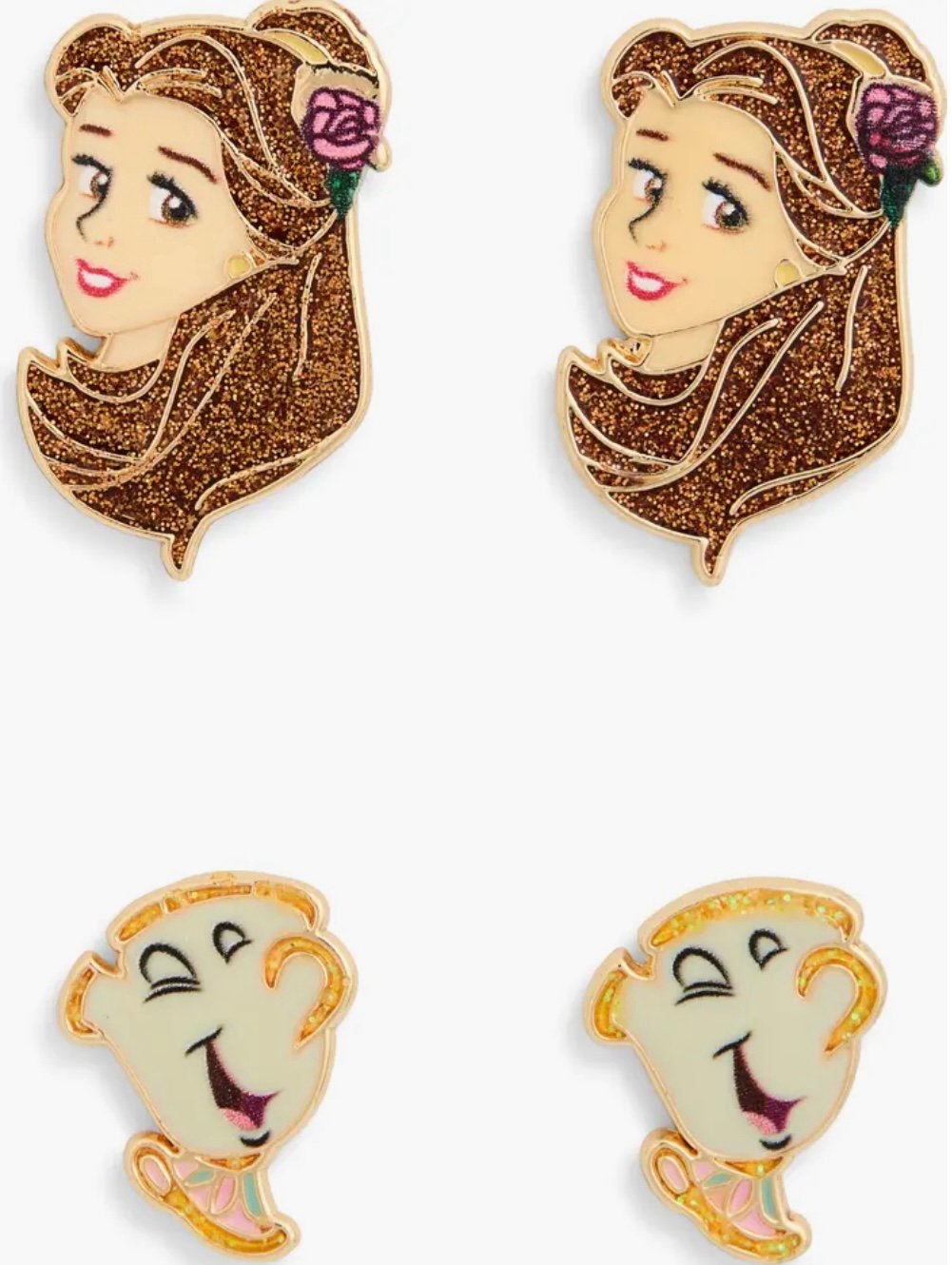 Disney Baublebar Beauty and the Beast Belle Earrings Set Chip Princess