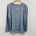 Felina Womens Size Large Ribbed Taylor Boyfriend Sleep Sweatshirt Gray Blue 1636