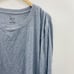 Felina Womens Size Large Ribbed Taylor Boyfriend Sleep Sweatshirt Gray Blue 1636