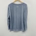 Felina Womens Size Large Ribbed Taylor Boyfriend Sleep Sweatshirt Gray Blue 1636
