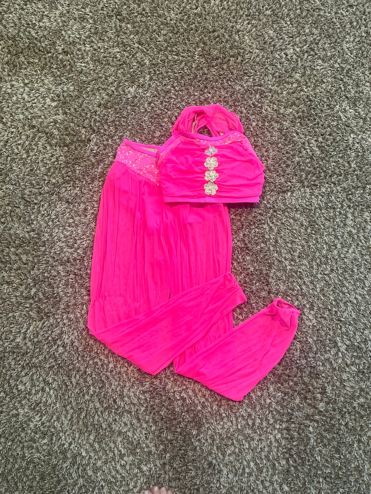 Weissman Hot Pink 2 Piece Dance Costume