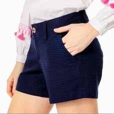 Callahan Jacquard Short True Navy Blue Lilly Pulitzer size 6 Women’s shorts