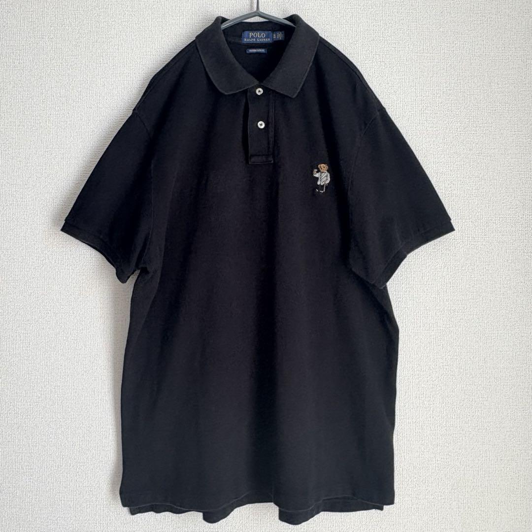 Polo Ralph Lauren Polo Bear Polo Shirt Embroidered Logo Black XL