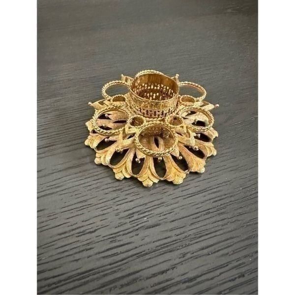 Antique Gold Plated Celeste Candle Holder
