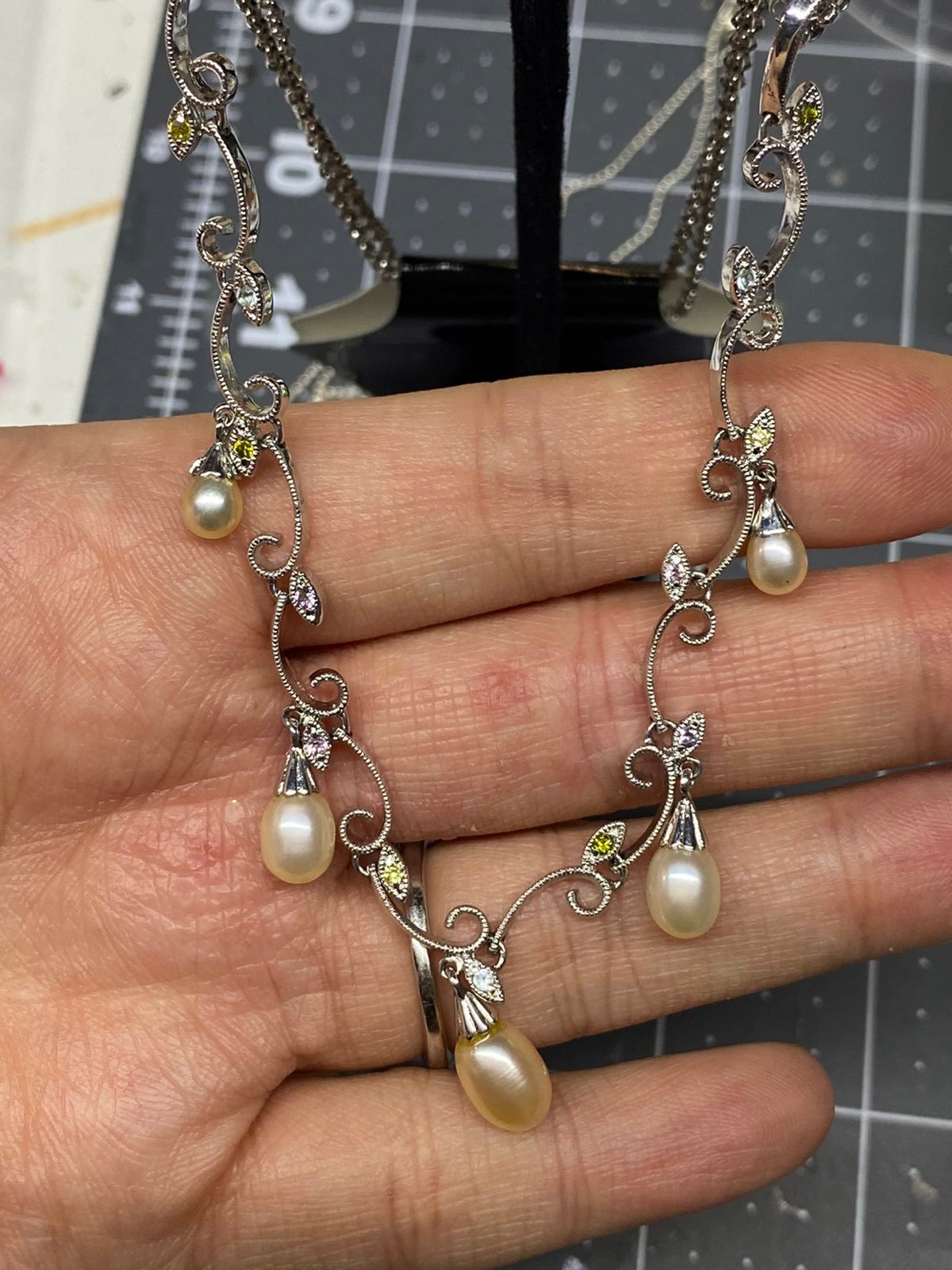 Vintage pearl Sterling necklace