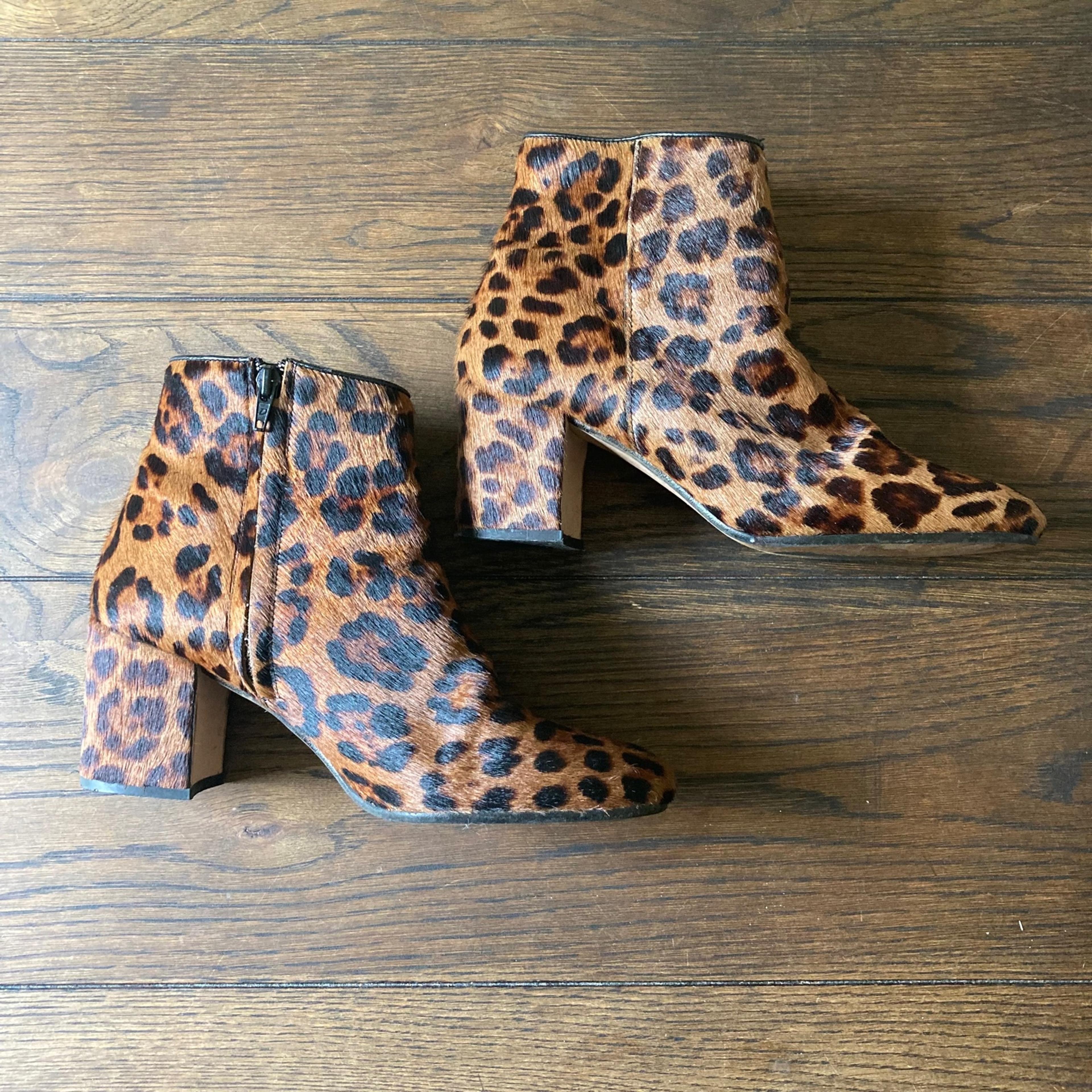 Zara leopard booties Clearance