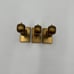 Williams Sonoma Double Curtain Bracket Assembly Hardware Kit Simple Barral Brass