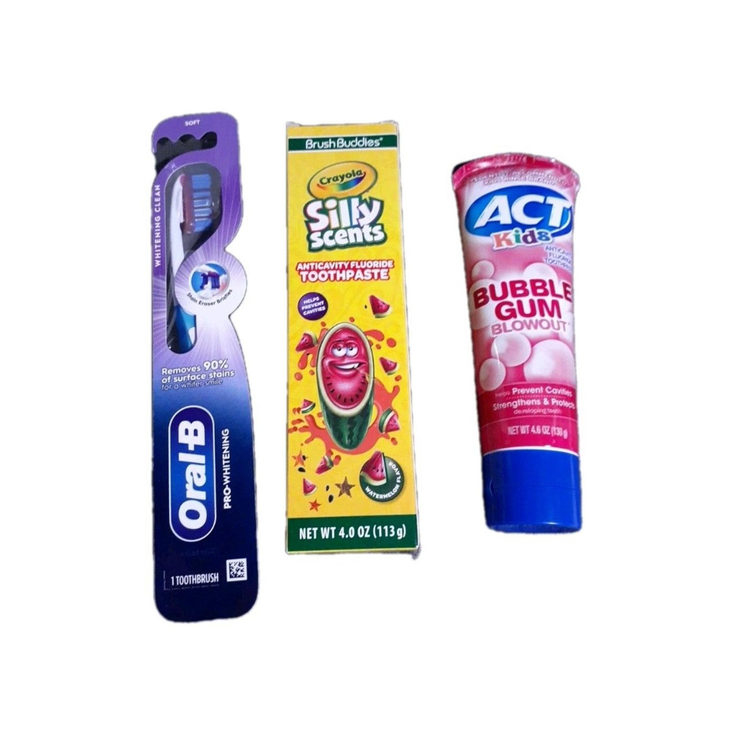 Toothpaste. Act Bubblegum Kids. Crayola Silly Scents Anti-cavity Fluoride New