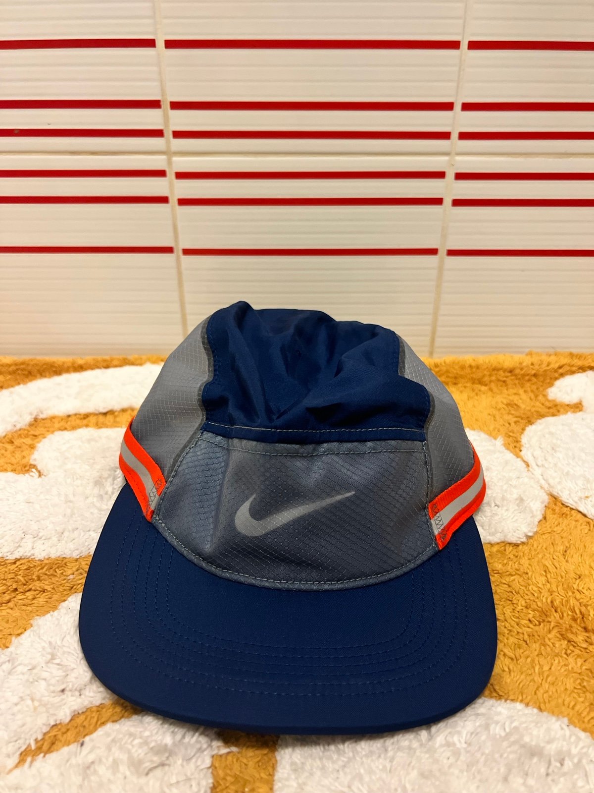 Nike NikeLab ISPA AW84 DRI-FIT 5 Panel Adjustable Mesh Hat Navy Reflective OSFM
