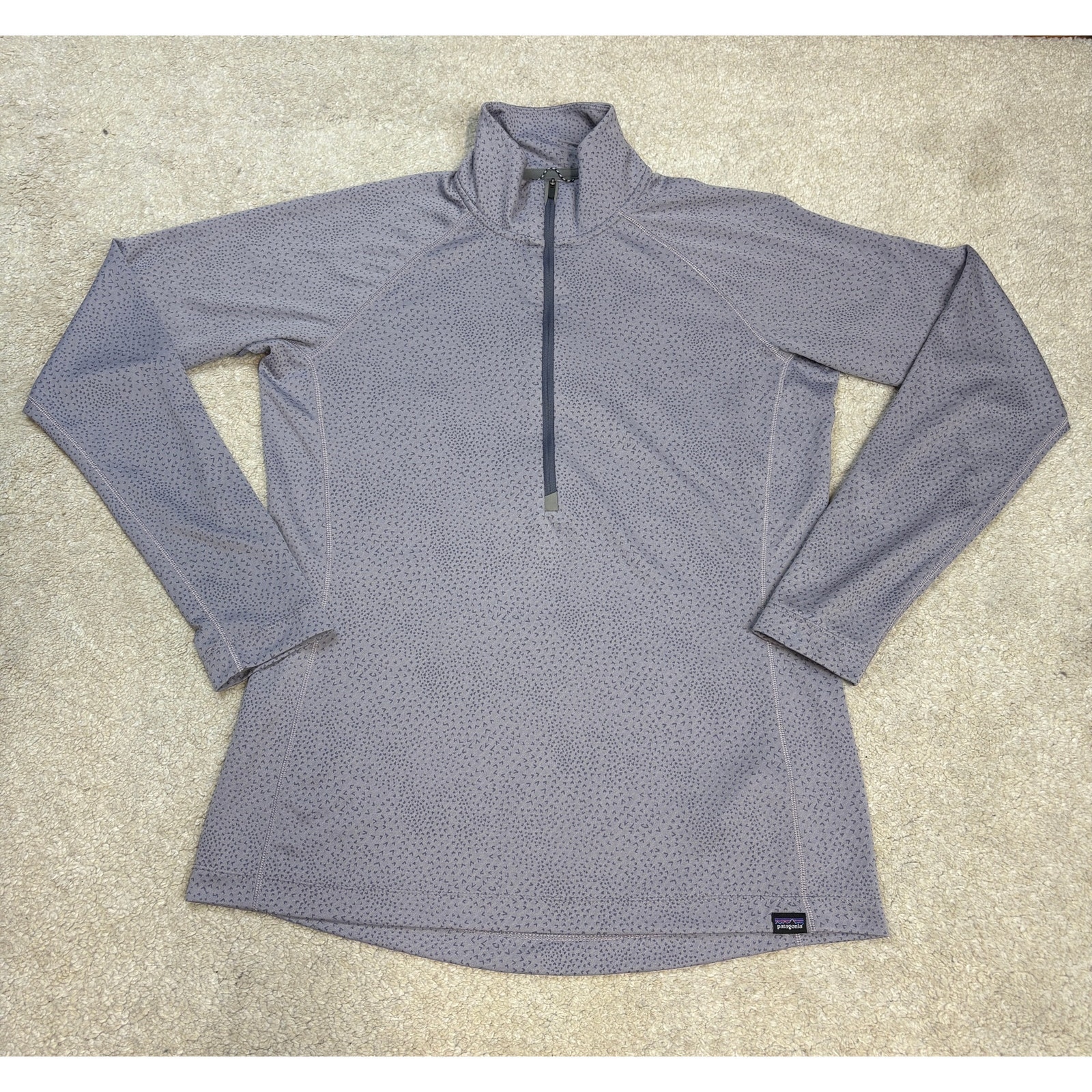 Patagonia Women's Capilene Midweight Baselayer Zip-Neck Pullover Purple Size L