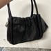 Trina Turk Small Gathered Tote/Shoulder Strap W/ Attached Wristlet Purse Black
