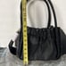 Trina Turk Small Gathered Tote/Shoulder Strap W/ Attached Wristlet Purse Black