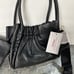 Trina Turk Small Gathered Tote/Shoulder Strap W/ Attached Wristlet Purse Black
