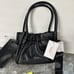 Trina Turk Small Gathered Tote/Shoulder Strap W/ Attached Wristlet Purse Black