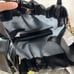 Trina Turk Small Gathered Tote/Shoulder Strap W/ Attached Wristlet Purse Black