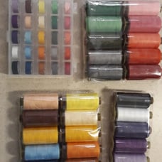 50Pcs Bobbins Sewing Threads Kit, 400 Yards per Polyester Thread Spools,25 Color
