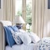 Ralph Lauren Georgica Branford Blue White 100% Linen Euro Sham