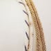 Vintage Set of Four Seed Beaded Faux Pearl Rope Floral Gold Striped Necklaces