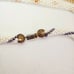Vintage Set of Four Seed Beaded Faux Pearl Rope Floral Gold Striped Necklaces