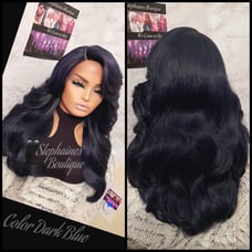 Human Hair blended lace front wig