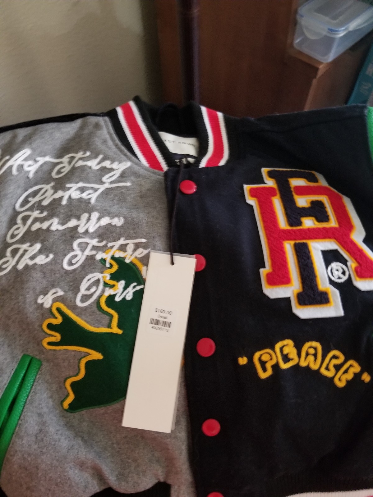 Vintage letter man jacket for woman