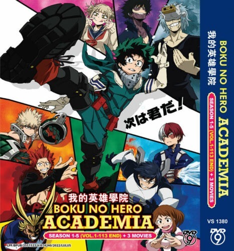 Boku No Hero Academia Sea 1-5 Vol.1-113 End + 3Movies - DVD with English Dubbed