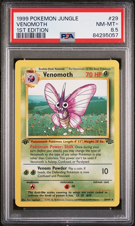 29 Venomoth 1st Edition 1999 Pokemon Jungle