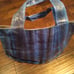 Snakeskin Tote Bag Designer Style Blue Shoulder Bag Purse