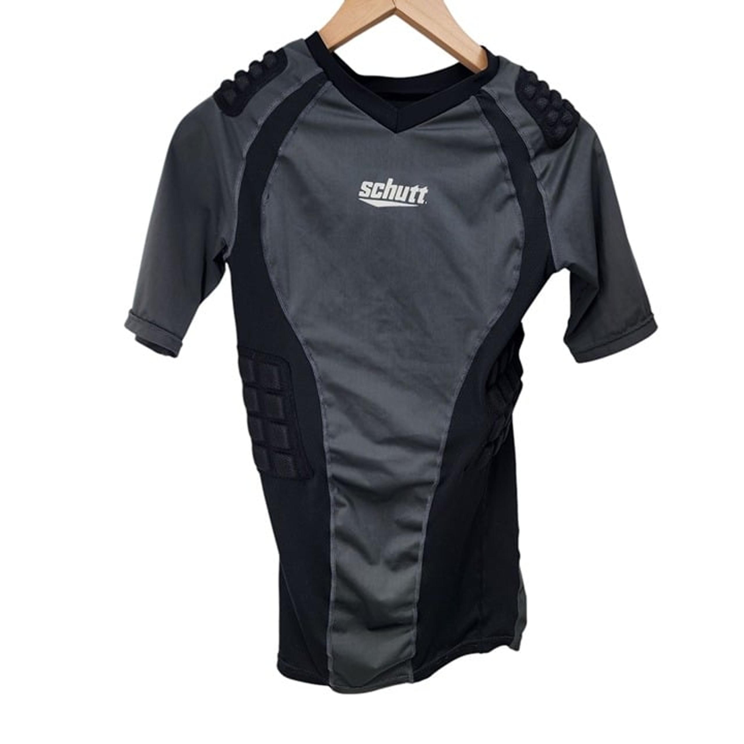 Schutt Youth Integrated Padded Rib Protector Compression Shirt Size XL Black