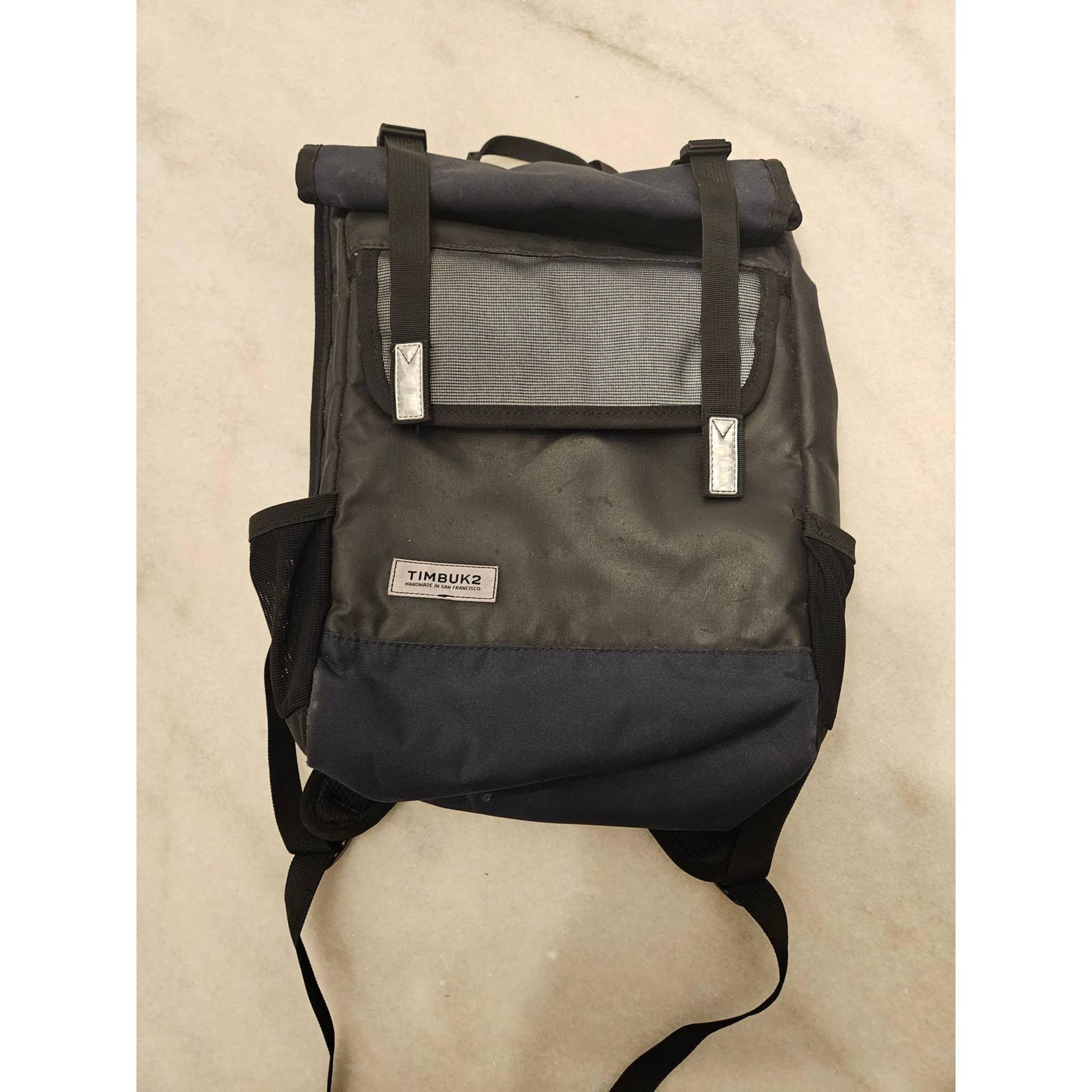 Timbuk2 Rogue Gray & Blue Nylon Double Handle Shoulder Strap Laptop Backpack