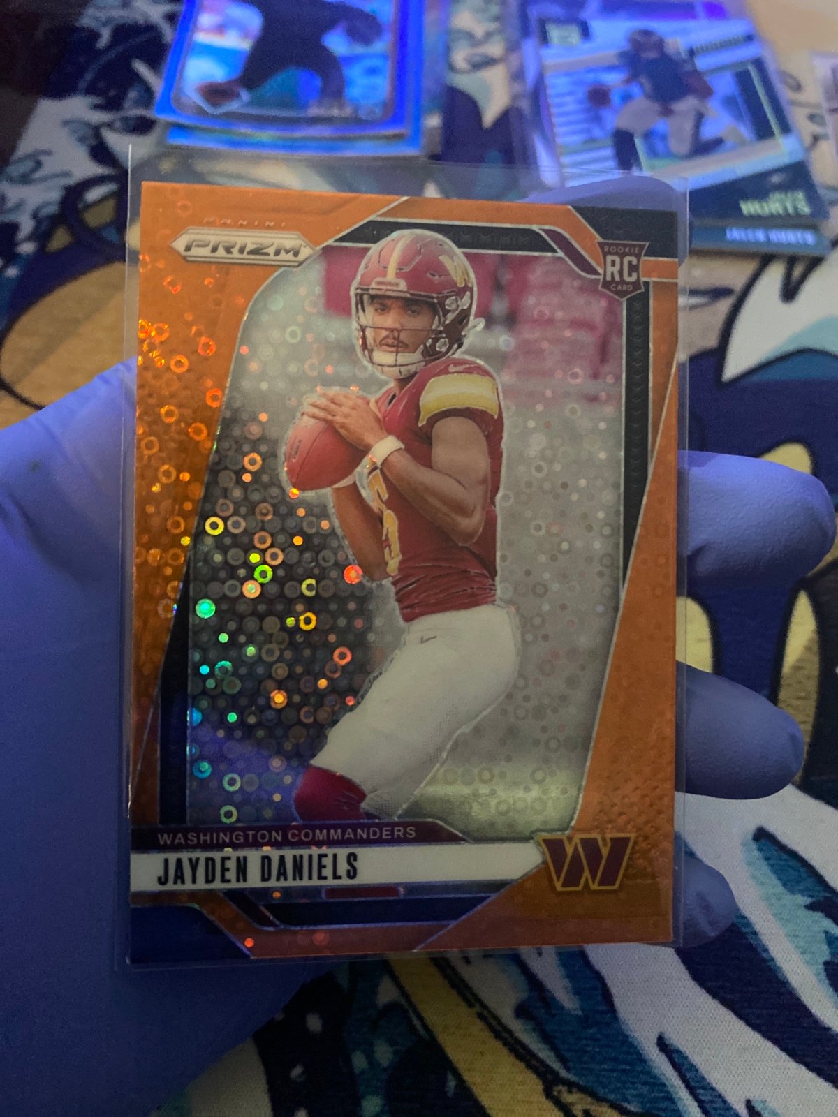 Jayden Daniels RC 2024 Prizm orange disco