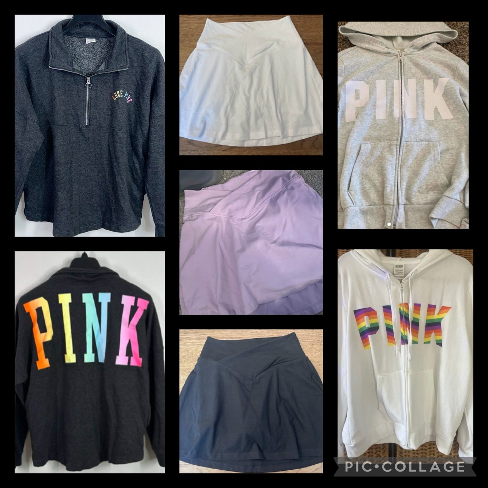 VS PINK - 7 PIECE LOT!! Sweatshirts & Skorts - Med & LG