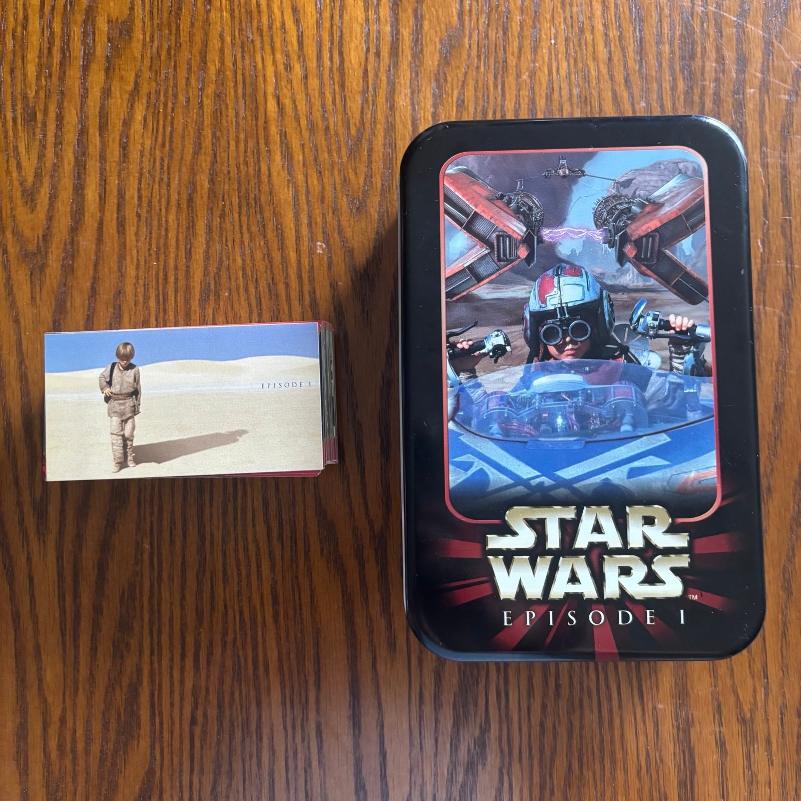 STAR WARS Episode 1 Tin Topps Widevision Anakin Skywalker with 80 cards series 1