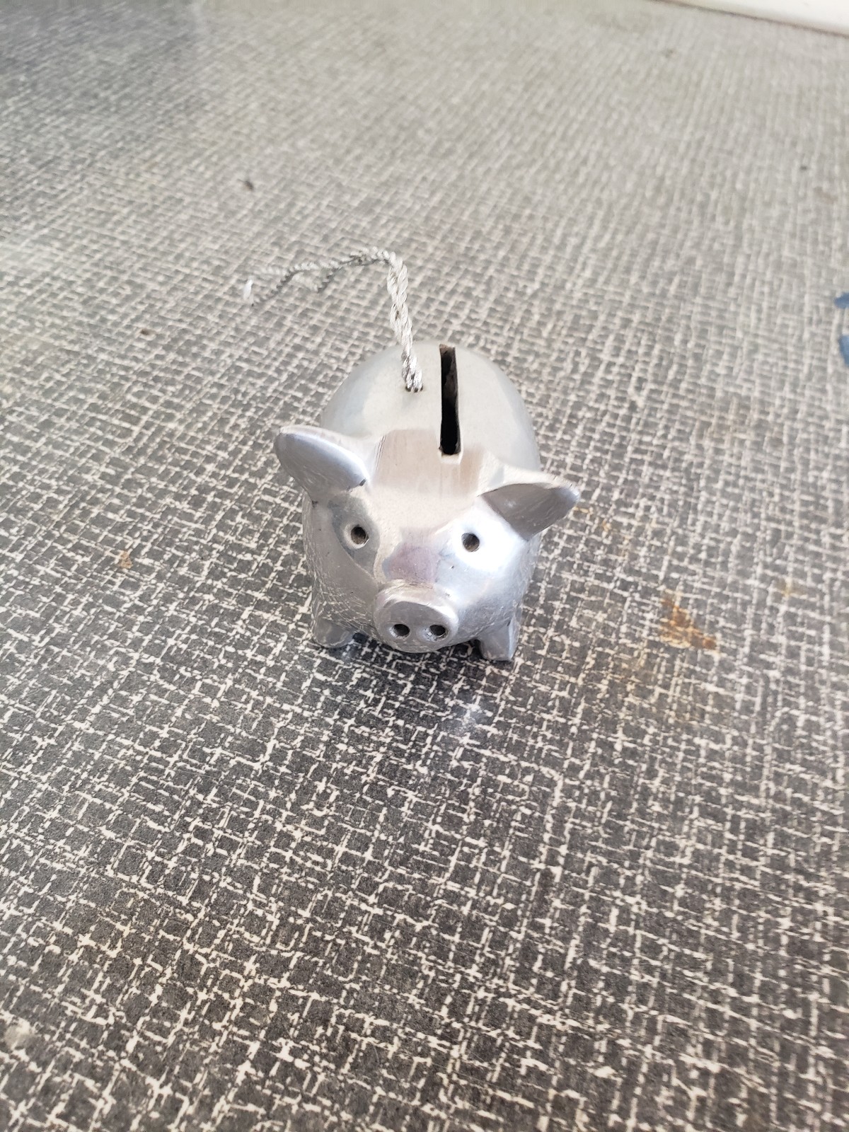 Pewter Piggy bank Ornament