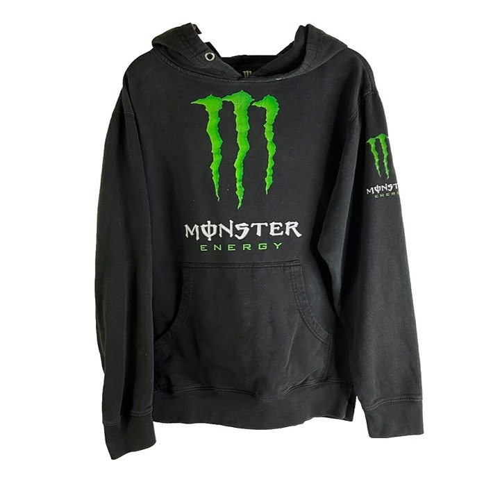 セブンイレブン 冬ギフト カタログ Vintage 90s Monster Energy Spell Out Faded Hooded Sweatshirt トップス