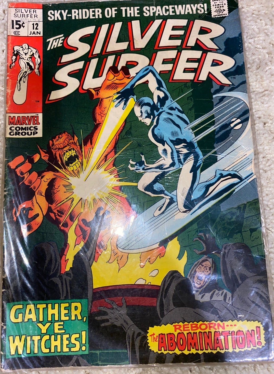 SILVER SURFER #12 ABOMINATION APPEARANCE 1970