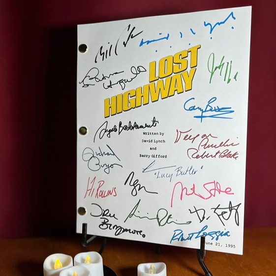 Lost Highway Script Signed- Autograph Reprints- David Lynch- Horror