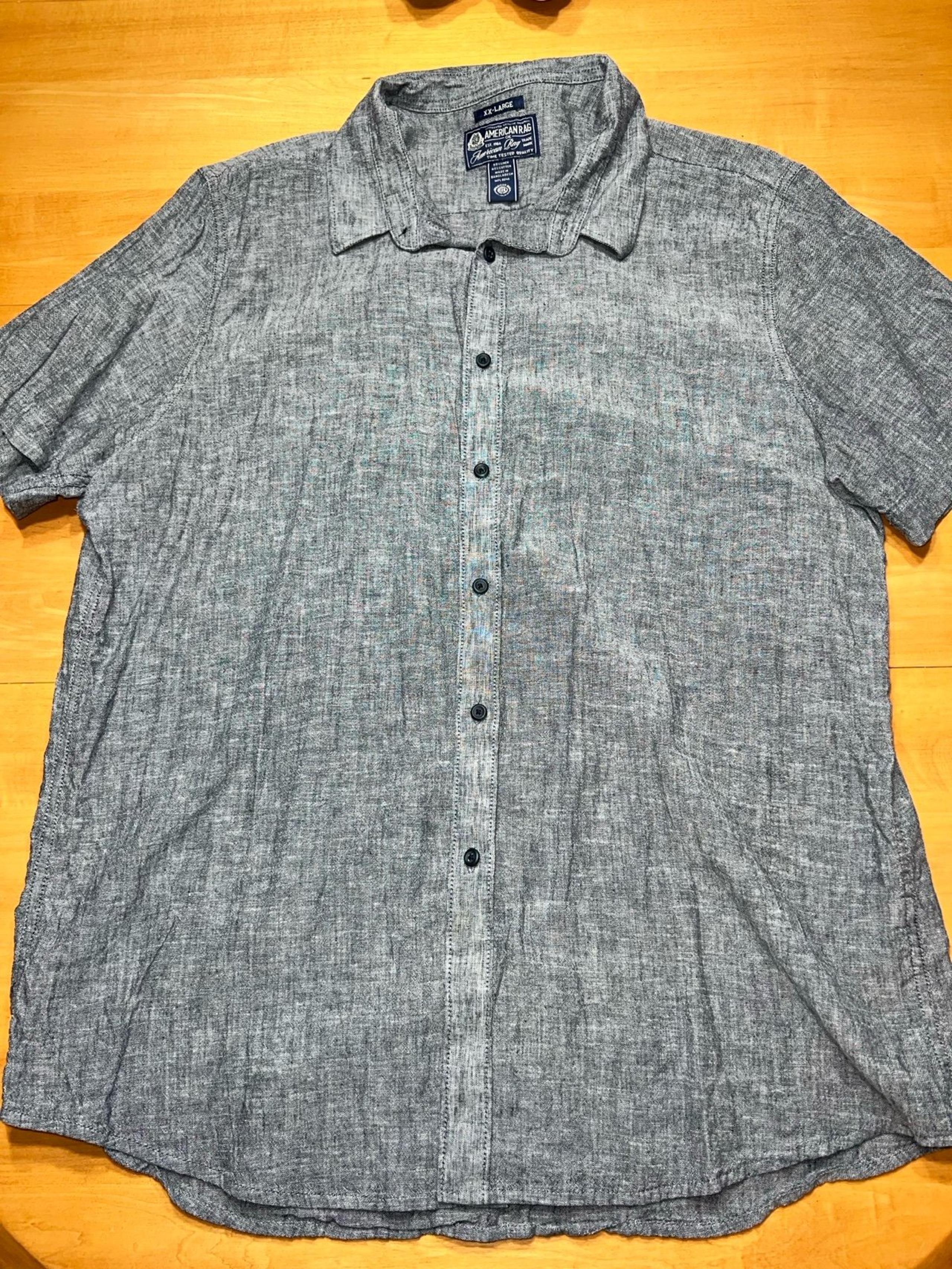 Men’s American Rag Linen Short Sleeve Button Up Shirt